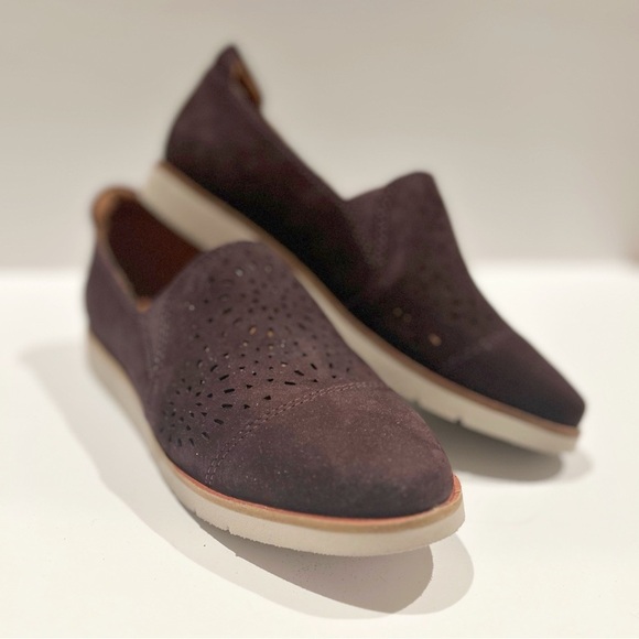 NWOT Rockport Cobb Hill by New Balance Lacy slip on Suide Loafer Eggplant size 6 - Picture 8 of 11